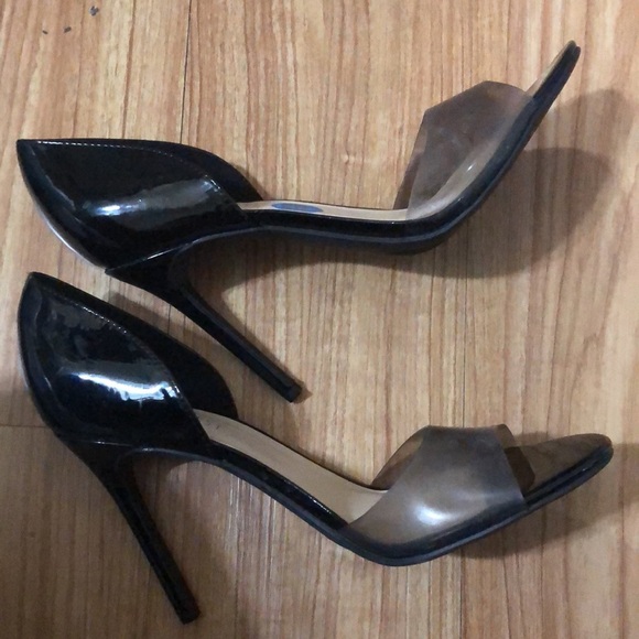 Nine West black patent smoke open toe stiletto d’orsay heels size 10‎ brand new - Picture 8 of 8